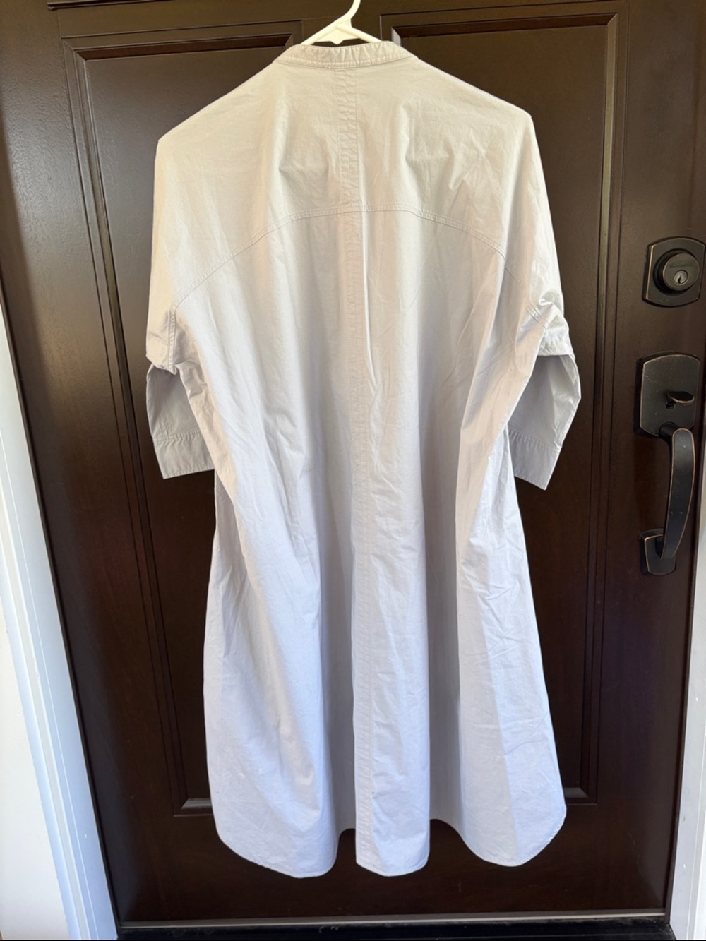 EUC COS Cotton button Front A-Line Dress Grey Size Medium - Picture 12 of 15